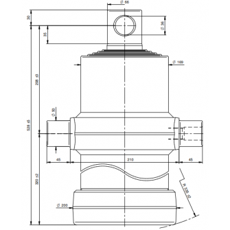 Teleskopski cilinder 5 stopenj 16 ton 1870 mm z luknjo 4050F